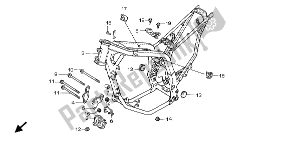 Tutte le parti per il Corpo Del Telaio del Honda XL 600V Transalp 1999