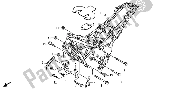 Todas las partes para Cuerpo Del Marco de Honda CBR 250 RA 2013