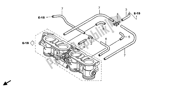 Todas las partes para Cuerpo Del Acelerador (tubo) de Honda CBR 1100 XX 2007