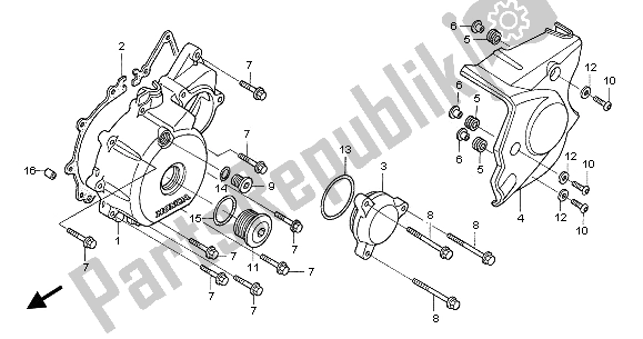 Toutes les pièces pour le Couvercle De Carter Gauche du Honda CB 1300F 2003