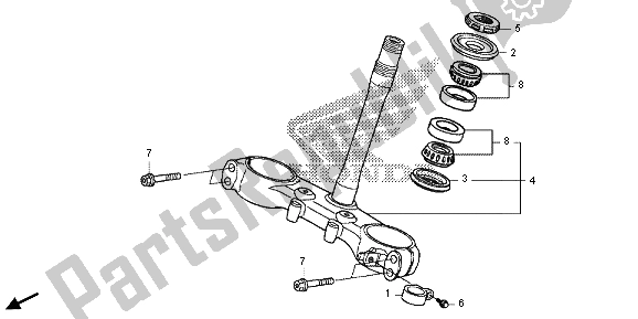 Todas las partes para Vástago De Dirección de Honda CRF 250L 2015