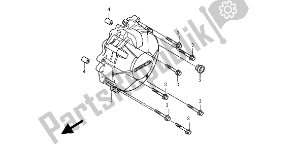 All parts for the Generator Cover of the Honda CBR 600F 2012