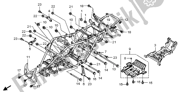 Todas las partes para Cuerpo Del Marco de Honda TRX 700 XX 2009