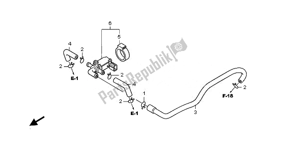 All parts for the Air Injection Control Valve of the Honda CB 600 FA Hornet 2010