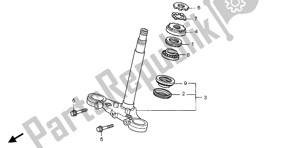 All parts for the Steering Stem of the Honda CBF 600 SA 2006