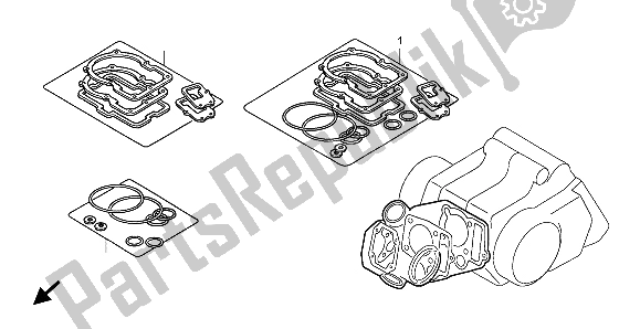 All parts for the Eop-1 Gasket Kit A of the Honda ANF 125 2007