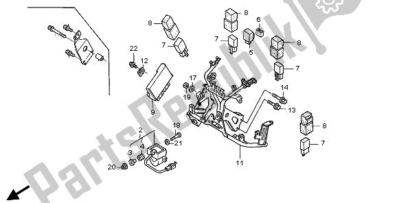 Todas as partes de Capuz Ficar do Honda VFR 800 2010