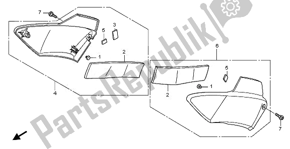 Todas las partes para Cubierta Lateral de Honda CBF 1000A 2010
