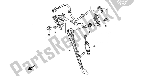 All parts for the Stand of the Honda VFR 1200 FDA 2010