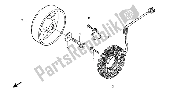 Todas las partes para Generador de Honda CB 1300F 2003