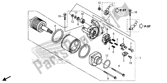 Todas las partes para Motor De Arranque de Honda CRF 250L 2015