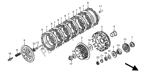 Toutes les pièces pour le Embrayage du Honda SLR 650 1997