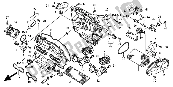 All parts for the Air Cleaner of the Honda CBR 600 FA 2012