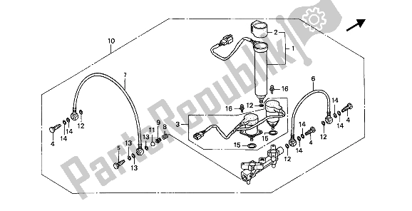 Todas las partes para Distribuidor De Aire de Honda GL 1500 1988