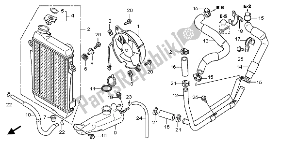 Toutes les pièces pour le Radiateur du Honda SH 300 2009