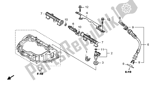 Todas las partes para Inyector de Honda CBR 1000 RA 2009