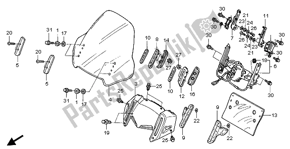 Todas las partes para Parabrisas de Honda ST 1300A 2002