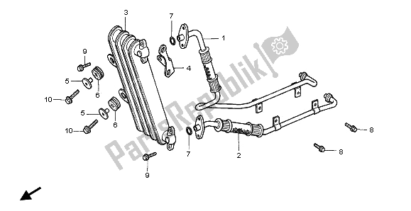 All parts for the Oil Cooler of the Honda XRV 750 Africa Twin 1995