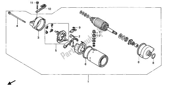 Tutte le parti per il Motore Di Avviamento del Honda CBR 600F 1992