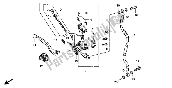 Tutte le parti per il Fr. Pompa Freno del Honda CRF 150 RB LW 2008