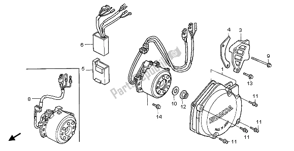 Todas las partes para Cubierta Izquierda Del Cárter de Honda CR 125R 1997