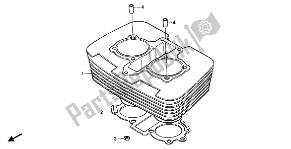 Tutte le parti per il Cilindro del Honda CB 250 1992