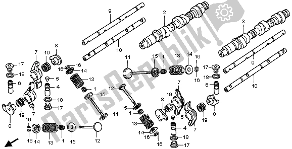 All parts for the Camshaft & Valve of the Honda GL 1500 SE 1995