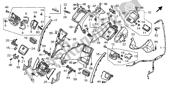 All parts for the Shelter (airbag) of the Honda GL 1800 2008