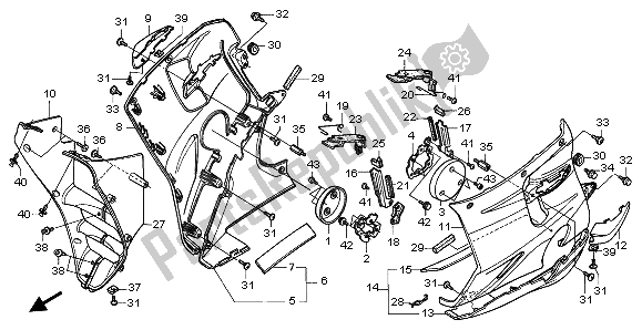 Wszystkie części do Dolna Maska Honda CBR 1000F 1998