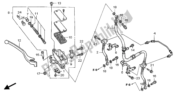 Todas las partes para Fr. Cilindro Maestro Del Freno de Honda NT 650V 2001