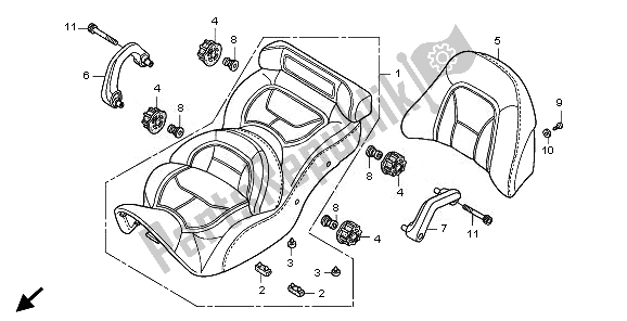 Todas las partes para Asiento de Honda GL 1800 2010