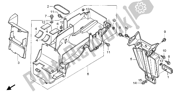 All parts for the Rear Fender of the Honda CB 1300F 2003