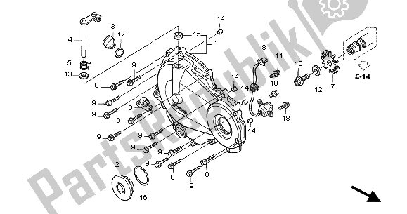 Tutte le parti per il Coperchio Carter Destro del Honda CBR 600 FR 2002