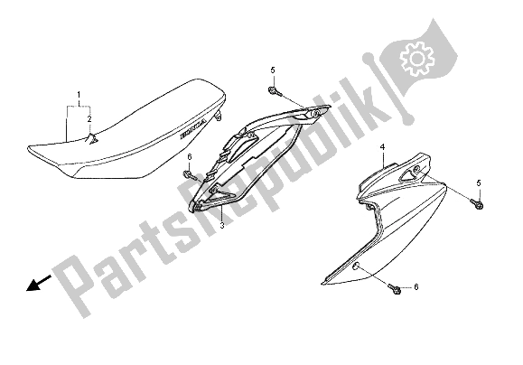 Todas las partes para Asiento Y Cubierta Lateral de Honda CRF 450X 2012