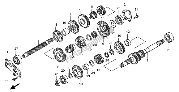 Toutes les pièces pour le Transmission du Honda GL 1500A 1997