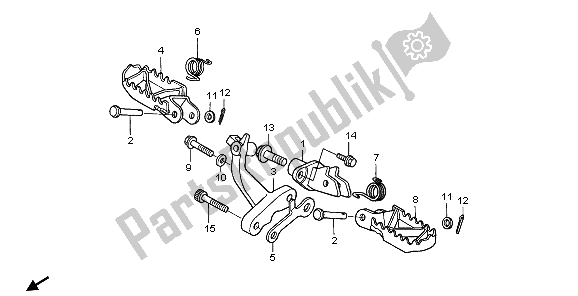 Todas las partes para Paso de Honda XR 650R 2006