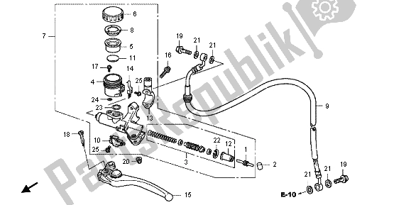 Tutte le parti per il Pompa Frizione del Honda CB 1000R 2012