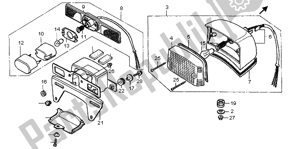 Todas las partes para Luz De La Cola de Honda CMX 250C 1996