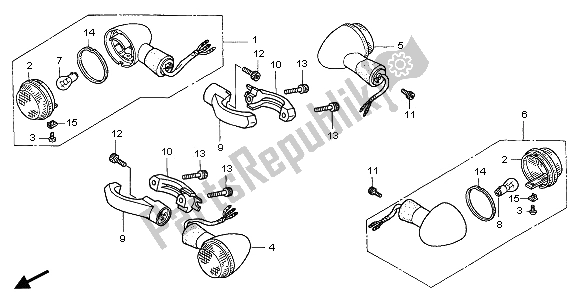 Tutte le parti per il Winker del Honda GL 1500C 2001