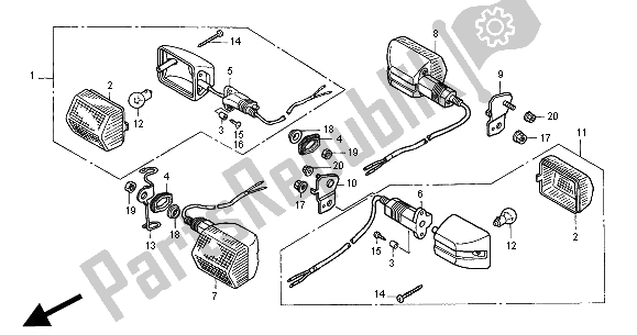 Tutte le parti per il Winker del Honda NSR 125R 2000