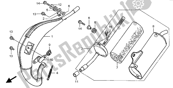 Todas las partes para Cámara De Expansión de Honda CR 80 RB LW 1996