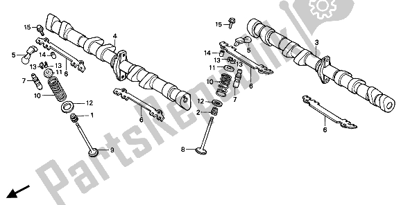 Tutte le parti per il Albero A Camme del Honda CB 750F2 1994