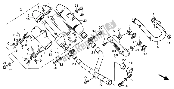 Todas las partes para Silenciador De Escape de Honda CRF 250R 2006