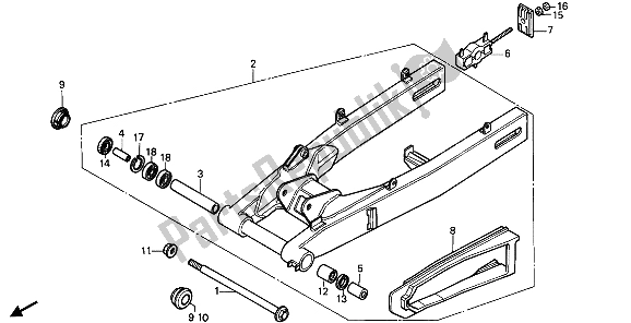 Todas las partes para Basculante de Honda CBR 600F 1989