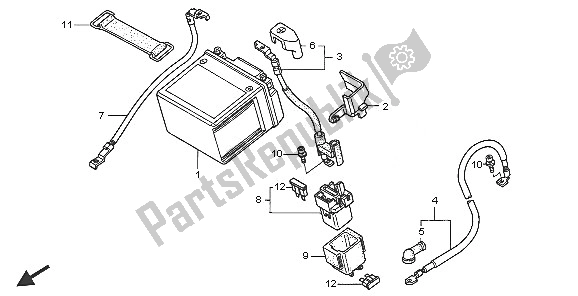 Tutte le parti per il Batteria del Honda CRF 450X 2005