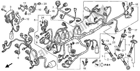 Alle onderdelen voor de Kabelboom van de Honda VFR 800A 2008