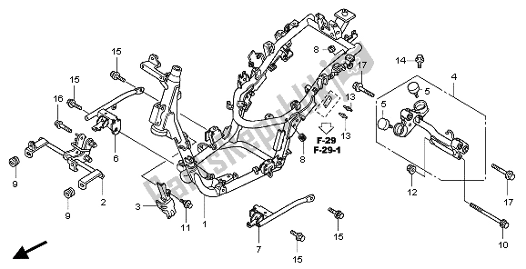 Tutte le parti per il Corpo Del Telaio del Honda PES 125 2007