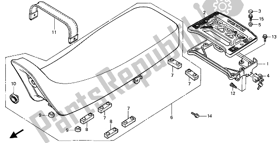 Todas as partes de Assento do Honda XRV 750 Africa Twin 1990
