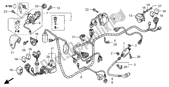 Todas las partes para Arnés De Cables de Honda SH 150R 2008