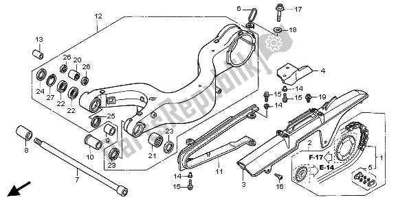 Todas las partes para Basculante de Honda VFR 800 2002